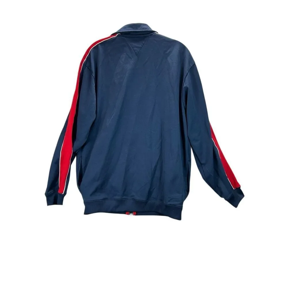 Vtg Tommy Hilfiger Tommy Sport Track Jacket Navy Red Y2K XL Full Zip Blokecore